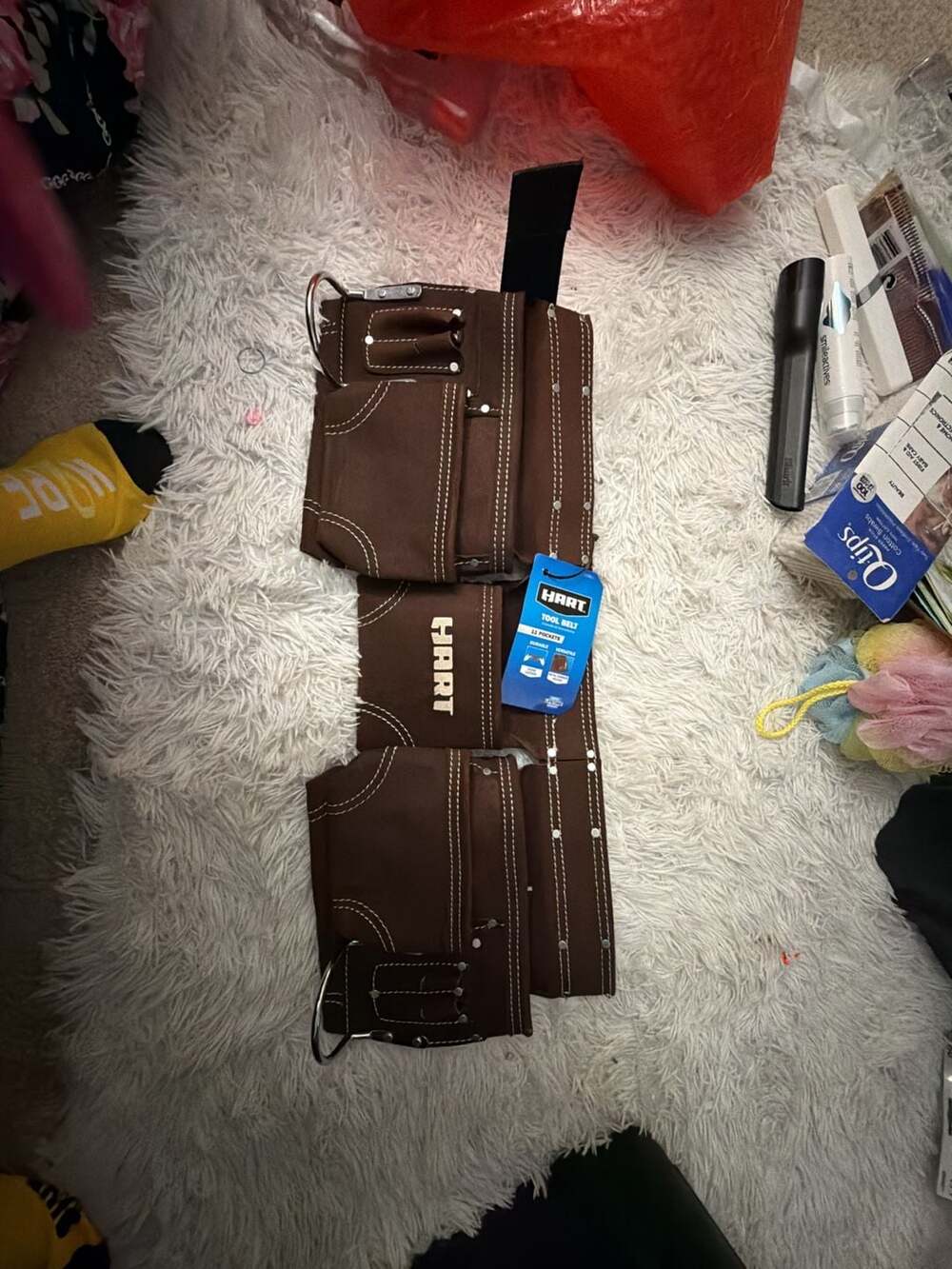 HART 11-Pocket Double-Stitched Suede Leather TOOL BELT ~ Fit Up to 54-inch Waist